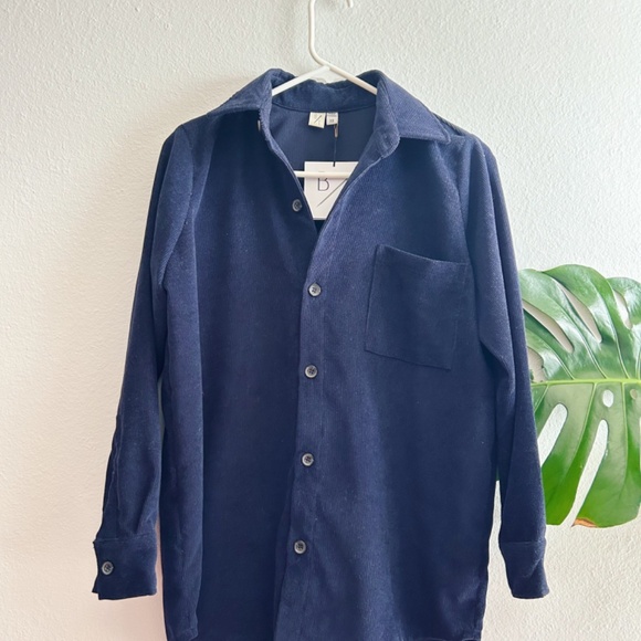 ByTavi Navy Blue Corduroy Shacket - NWT - Picture 6 of 8